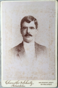 Photo 8: Portrait of a man with glasses and a moustache. Photographer Chandler Sheetz, 1433 Chestnut Street / 828 Arch Street, Philadelphia.
